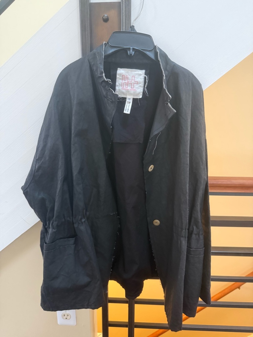 Hannoh Wessel S Black Relaxed Button-Front Women’s Jacket